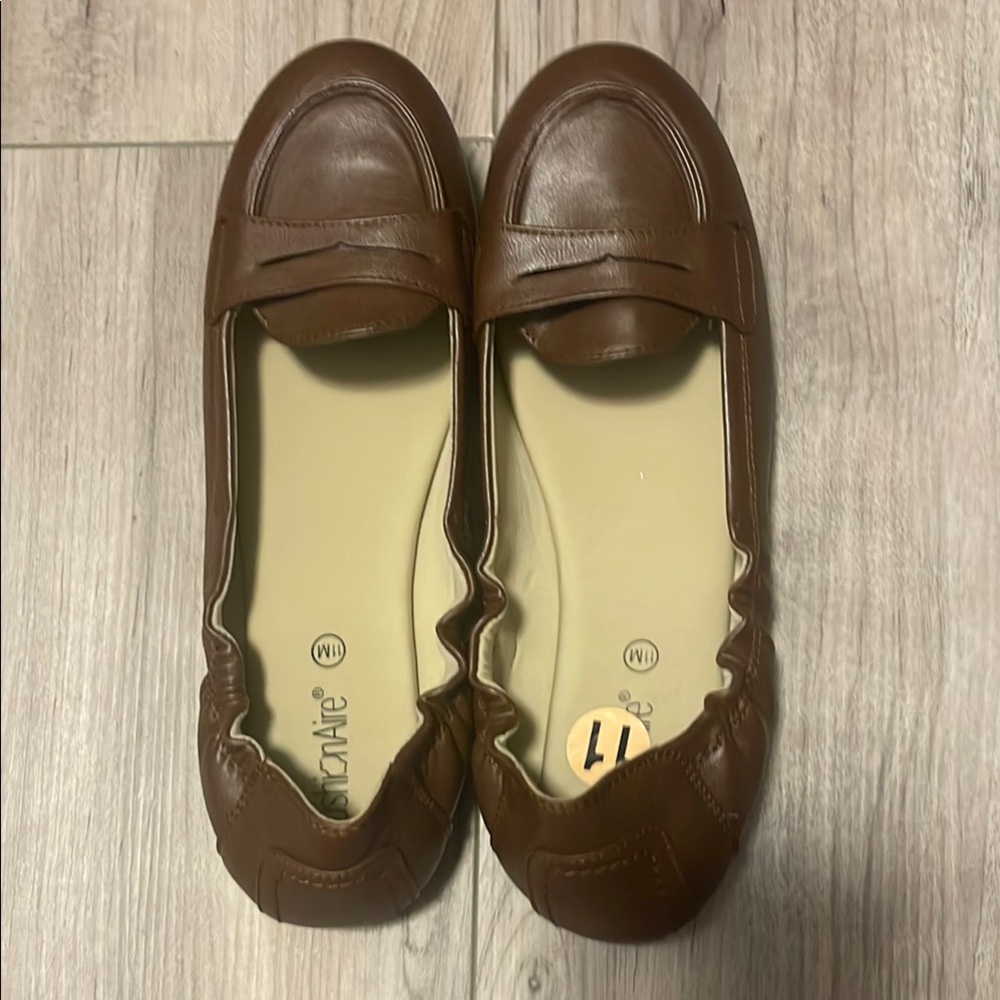 Brown Leather Cushionaire Women Shoes